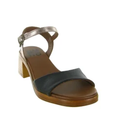 sandales et nu pieds - Casual - femme - Cuir laminé - Noir - Bueno