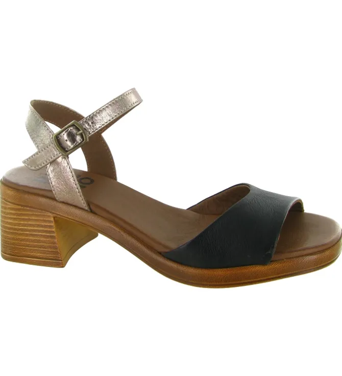 sandales et nu pieds - Casual - femme - Cuir laminé - Noir - Bueno