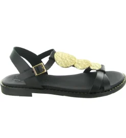 sandales et nu pieds - Confort - femme - Cuir - Noir - Oh my sandals
