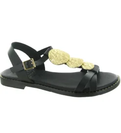 sandales et nu pieds - Confort - femme - Cuir - Noir - Oh my sandals