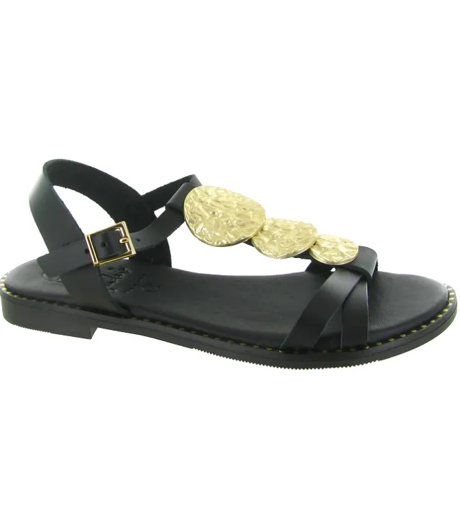 sandales et nu pieds - Confort - femme - Cuir - Noir - Oh my sandals