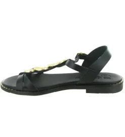 sandales et nu pieds - Confort - femme - Cuir - Noir - Oh my sandals