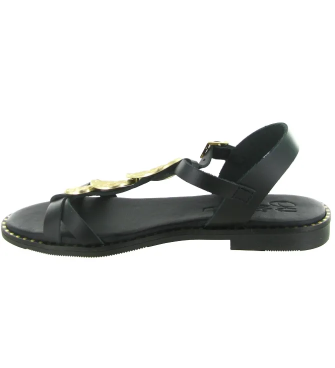 sandales et nu pieds - Confort - femme - Cuir - Noir - Oh my sandals