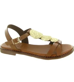 sandales et nu pieds - Confort - femme - Cuir - Marron - Oh my sandals