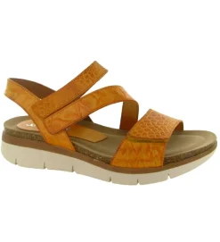 sandales et nu pieds - Confort - femme - Cuir - Jaune - Xapatan