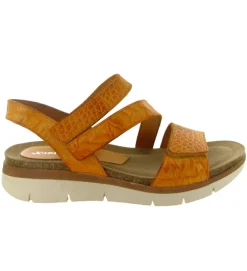sandales et nu pieds - Confort - femme - Cuir - Jaune - Xapatan