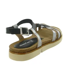 sandales et nu pieds - Confort - femme - Cuir - Noir - Xapatan