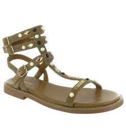 sandales et nu pieds - Confort - femme - Cuir - Beige - Les tropeziennes
