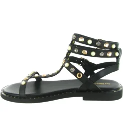 sandales et nu pieds - Confort - femme - Cuir - Noir - Les tropeziennes