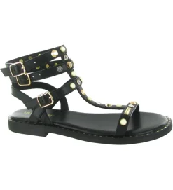 sandales et nu pieds - Confort - femme - Cuir - Noir - Les tropeziennes