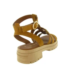 sandales et nu pieds - Confort - femme - Nubuck - Beige - Les tropeziennes