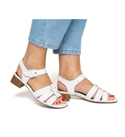 sandales et nu pieds - Confort - femme - Cuir - Blanc - Ara