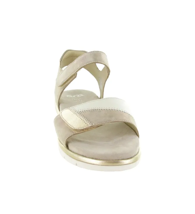sandales et nu pieds - Confort - femme - Cuir - Crème - Ara