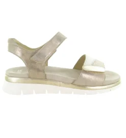 sandales et nu pieds - Confort - femme - Cuir - Crème - Ara