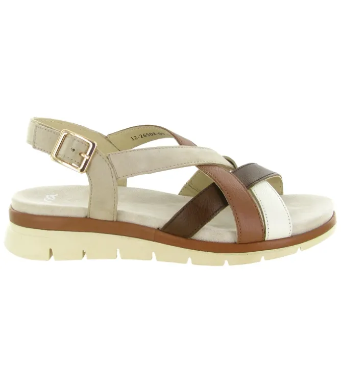 sandales et nu pieds - Confort - femme - Cuir - Crème - Ara