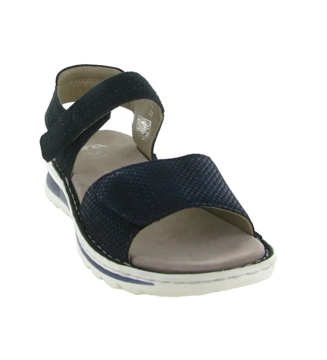 sandales et nu pieds - Confort - femme - Cuir - Noir - Ara