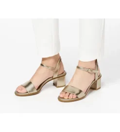 sandales et nu pieds - Confort - femme - Nubuck - Or - Geox