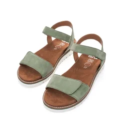 sandales et nu pieds - Confort - femme - Cuir - Kaki - Ara
