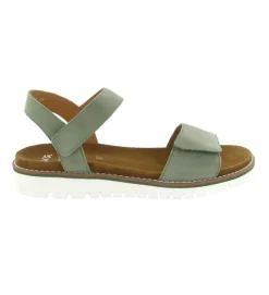 sandales et nu pieds - Confort - femme - Cuir - Kaki - Ara