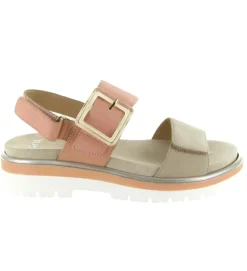 sandales et nu pieds - Confort - femme - Cuir - Marron - Ara