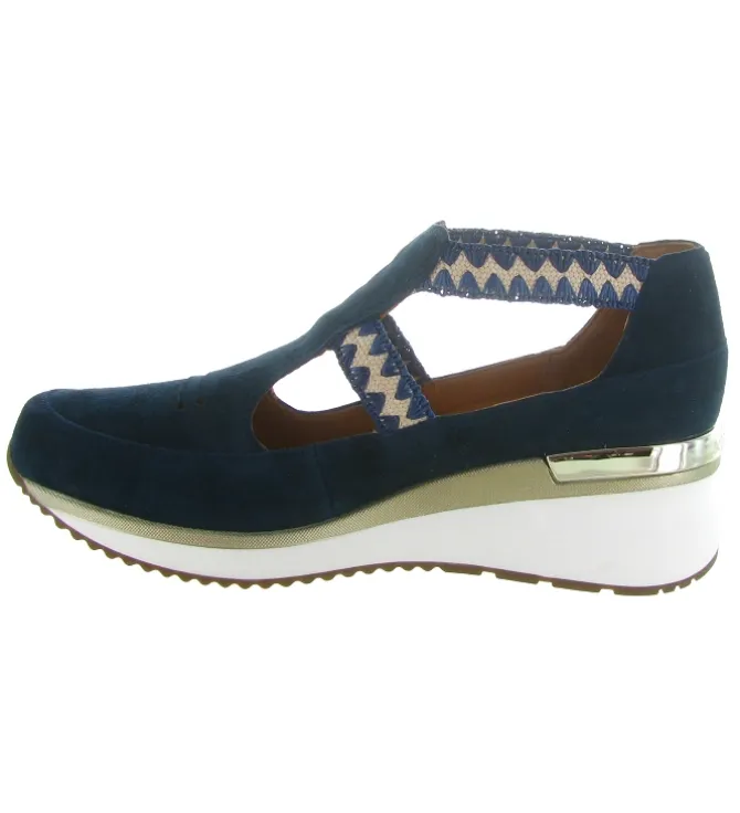 sandales et nu pieds - Confort - femme - Nubuck - Bleu Marine - Mamzelle