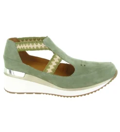 sandales et nu pieds - Confort - femme - Nubuck - Vert - Mamzelle