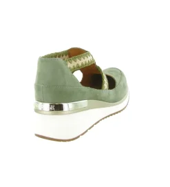 sandales et nu pieds - Confort - femme - Nubuck - Vert - Mamzelle