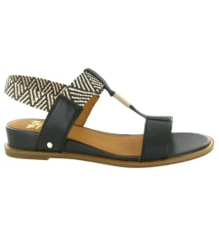 sandales et nu pieds - Confort - femme - Cuir - Noir - Mamzelle