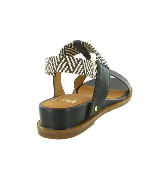 sandales et nu pieds - Confort - femme - Cuir - Noir - Mamzelle