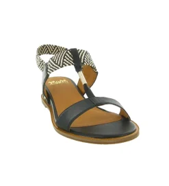 sandales et nu pieds - Confort - femme - Cuir - Noir - Mamzelle