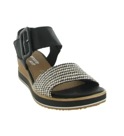 sandales et nu pieds - Confort - femme - Cuir - Noir - Remonte