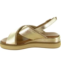 sandales et nu pieds - Confort - femme - Cuir - Or - Inuovo