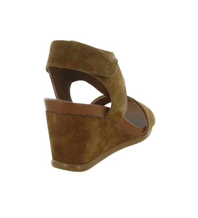sandales et nu pieds - Confort - femme - Nubuck - Taupe - Alpe