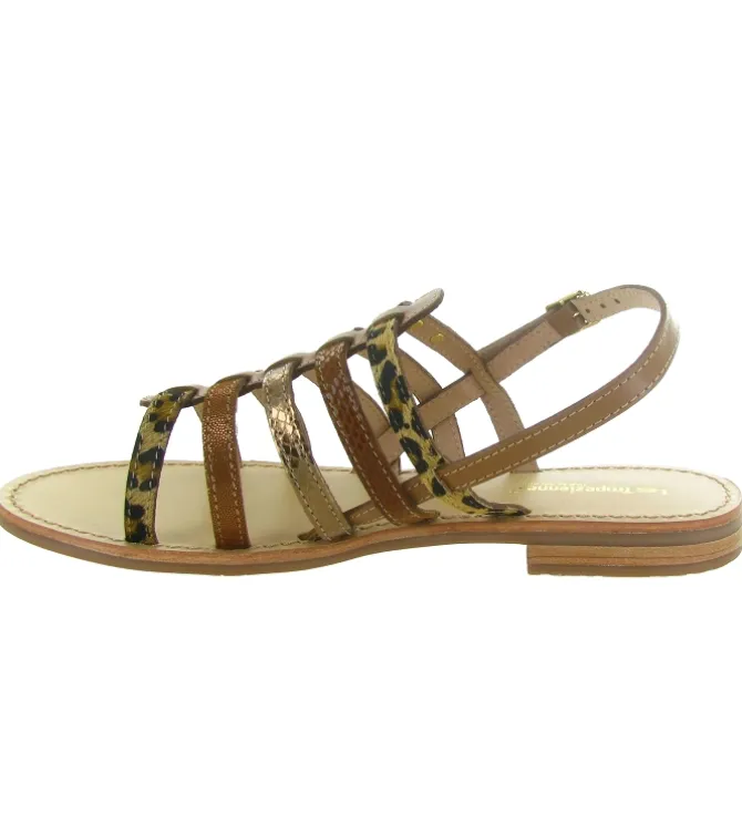 sandales et nu pieds - Confort - femme - Cuir - Léopard - Les tropeziennes