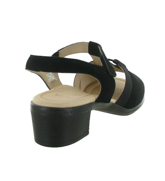 sandales et nu pieds - Confort - femme - Nubuck - Noir - Ara