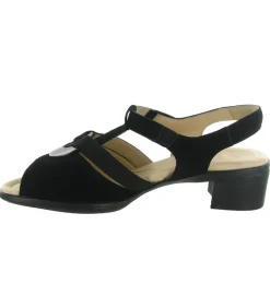 sandales et nu pieds - Confort - femme - Nubuck - Noir - Ara