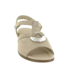 sandales et nu pieds - Confort - femme - Nubuck - Beige - Ara