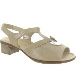 sandales et nu pieds - Confort - femme - Nubuck - Beige - Ara