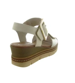 sandales et nu pieds - Confort - femme - Cuir - Beige - Remonte