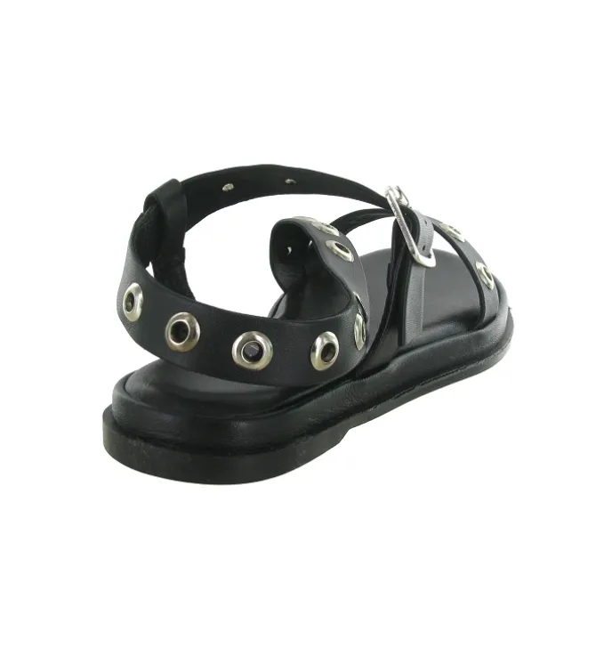 sandales et nu pieds - Confort - femme - Cuir - Noir - Atelier tropezien