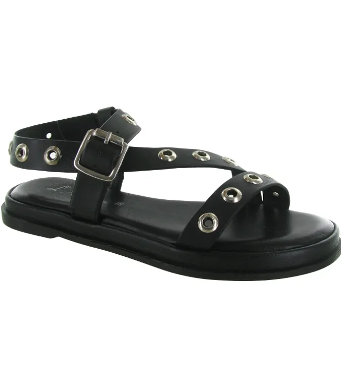 sandales et nu pieds - Confort - femme - Cuir - Noir - Atelier tropezien