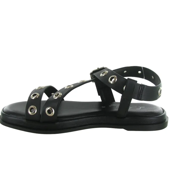sandales et nu pieds - Confort - femme - Cuir - Noir - Atelier tropezien