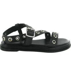 sandales et nu pieds - Confort - femme - Cuir - Noir - Atelier tropezien
