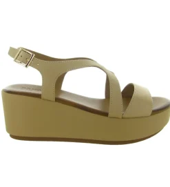sandales et nu pieds - Confort - femme - Cuir - Beige - Inuovo