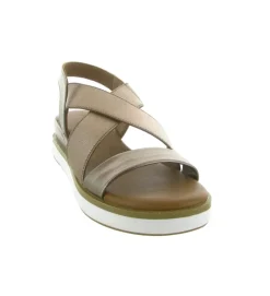 sandales et nu pieds - Confort - femme - Cuir laminé - Bronze - Inuovo