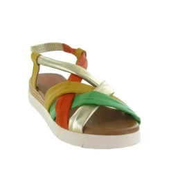 sandales et nu pieds - Confort - femme - Cuir - Multicolor - Lola canales
