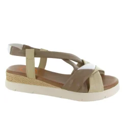 sandales et nu pieds - Confort - femme - Cuir - Gris - Lola canales