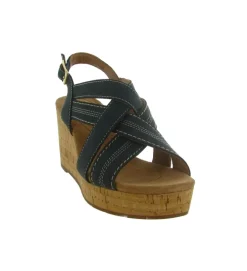 sandales et nu pieds - Confort - femme - Cuir - Bleu - Clarks