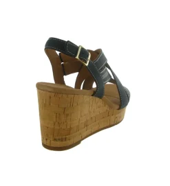 sandales et nu pieds - Confort - femme - Cuir - Bleu - Clarks