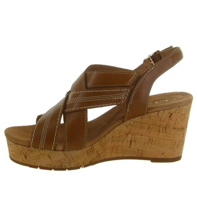 sandales et nu pieds - Confort - femme - Cuir - Marron - Clarks